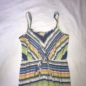 Colorful Striped Long Beach Dress